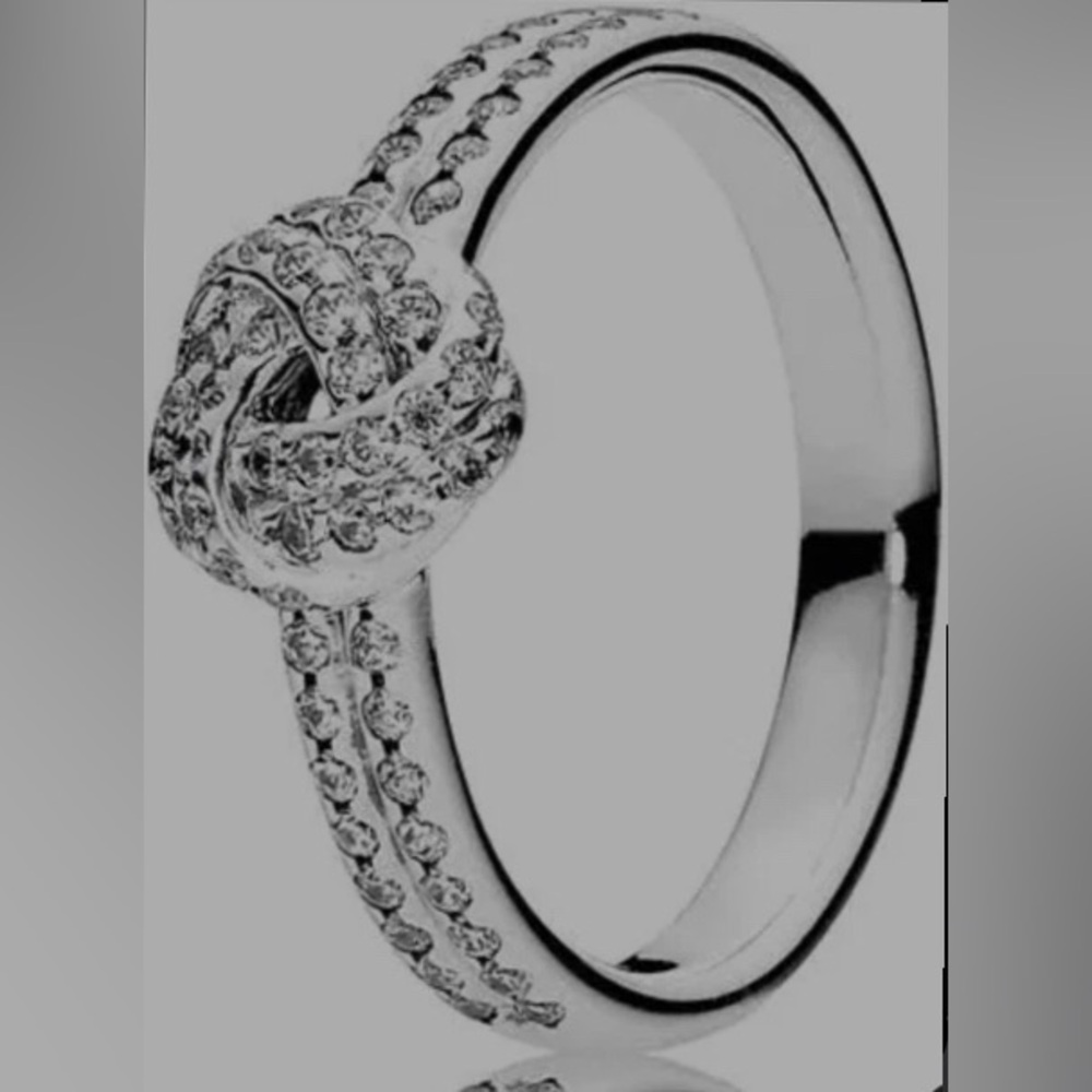 Pandora Silver Knot Ring ps925 ALE sz 54 / sz7 - Picture 2 of 8